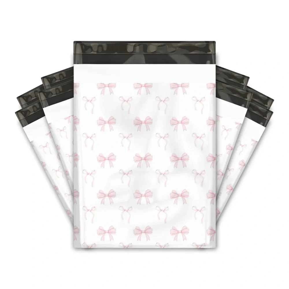 Pink Bow Polymailers - 15 - 10x13”
